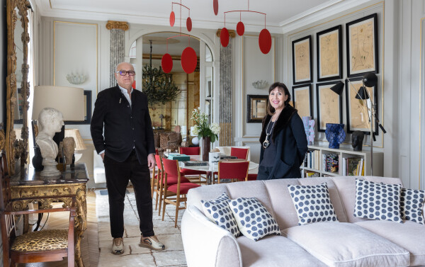 Chez Philippe Rapin et Sylvie de Chirée à Paris. 